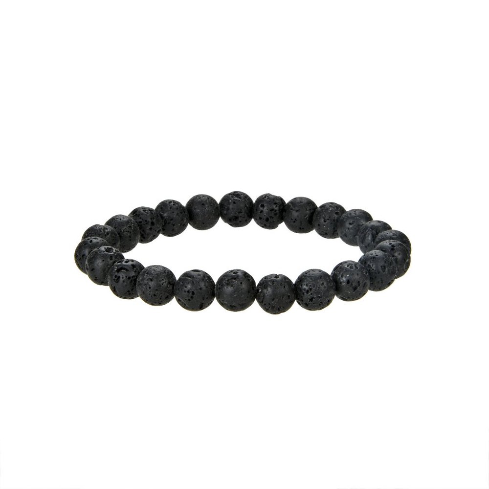 Black Lava Gemstone Bracelet 8mm